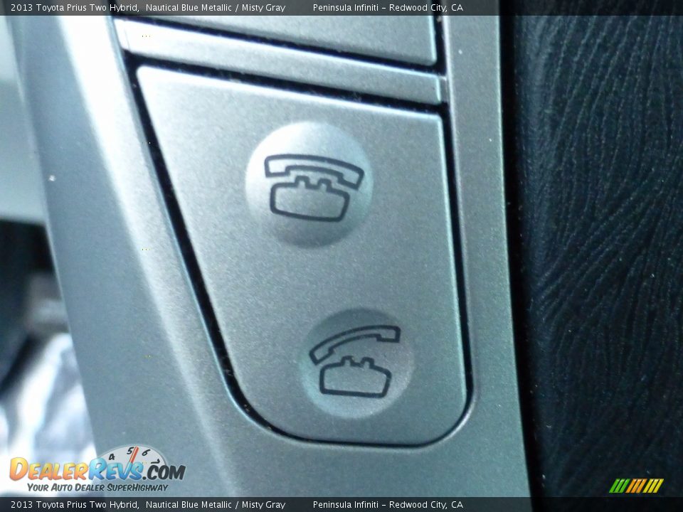 2013 Toyota Prius Two Hybrid Nautical Blue Metallic / Misty Gray Photo #18