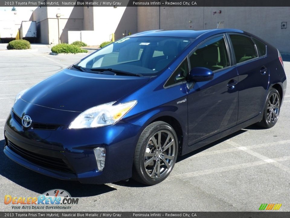 2013 Toyota Prius Two Hybrid Nautical Blue Metallic / Misty Gray Photo #19