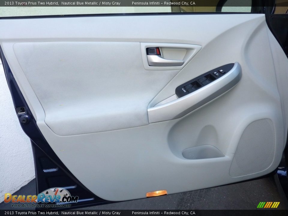 2013 Toyota Prius Two Hybrid Nautical Blue Metallic / Misty Gray Photo #22