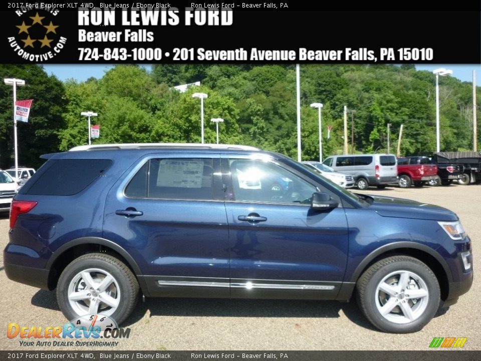 2017 Ford Explorer XLT 4WD Blue Jeans / Ebony Black Photo #1