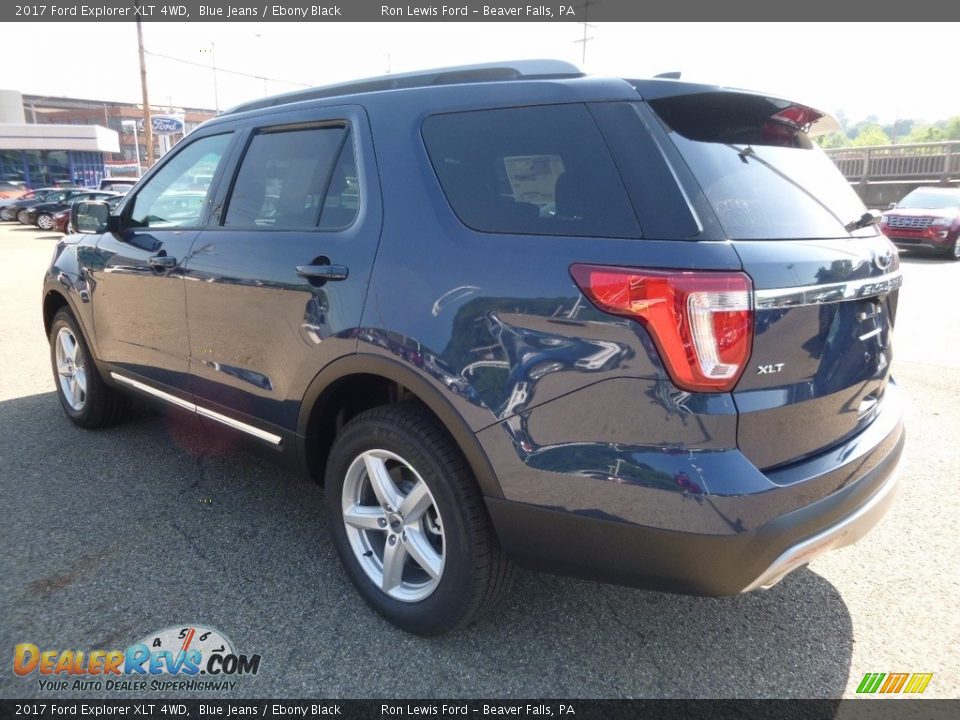 2017 Ford Explorer XLT 4WD Blue Jeans / Ebony Black Photo #4