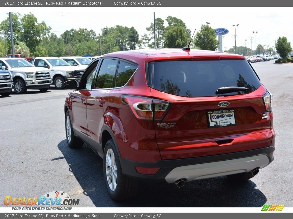 2017 Ford Escape SE Ruby Red / Medium Light Stone Photo #6
