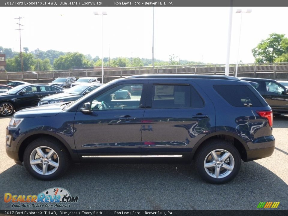 2017 Ford Explorer XLT 4WD Blue Jeans / Ebony Black Photo #5
