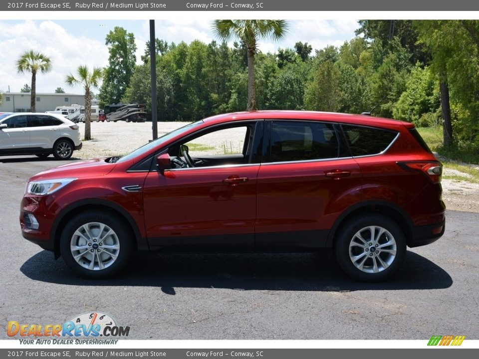 2017 Ford Escape SE Ruby Red / Medium Light Stone Photo #7
