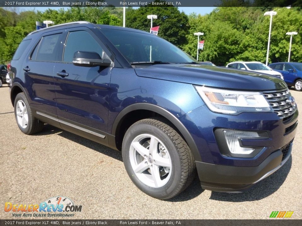 2017 Ford Explorer XLT 4WD Blue Jeans / Ebony Black Photo #8