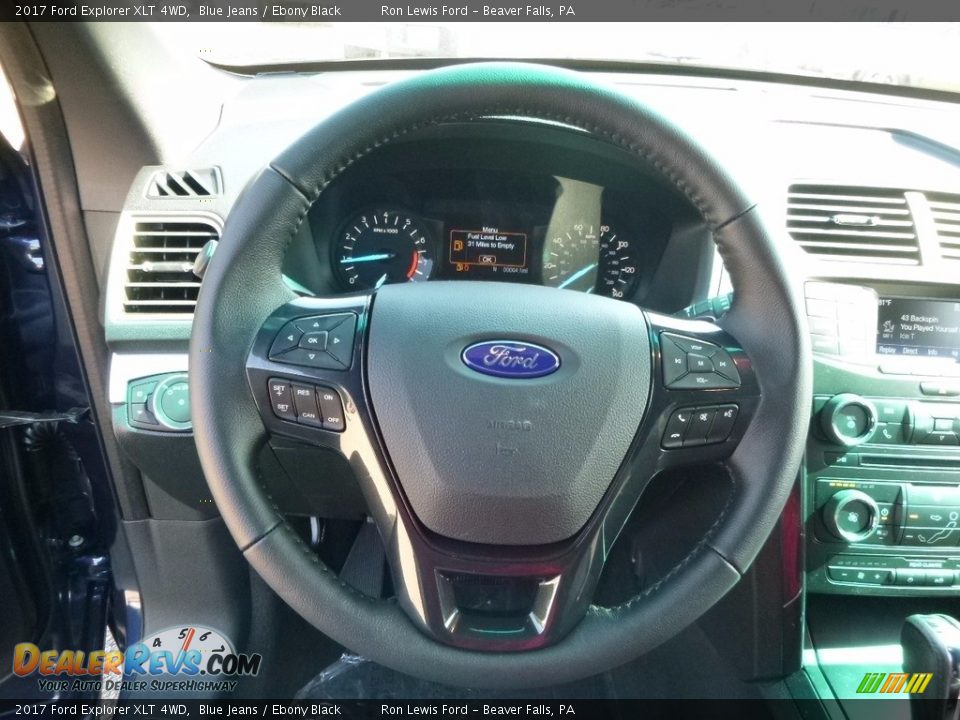 2017 Ford Explorer XLT 4WD Blue Jeans / Ebony Black Photo #17