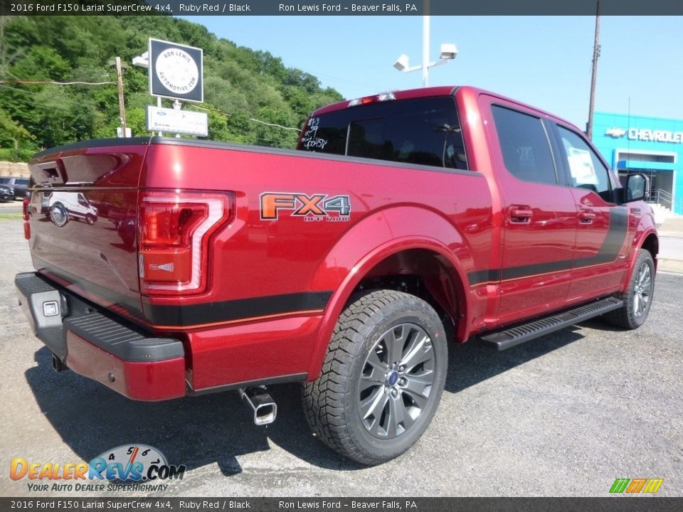 2016 Ford F150 Lariat SuperCrew 4x4 Ruby Red / Black Photo #2