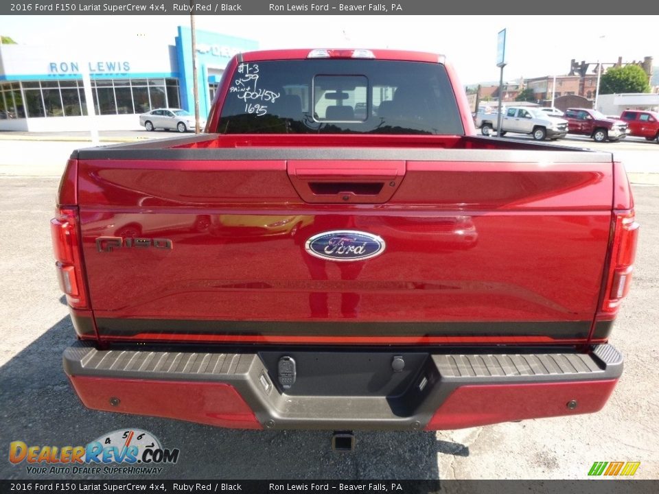 2016 Ford F150 Lariat SuperCrew 4x4 Ruby Red / Black Photo #3