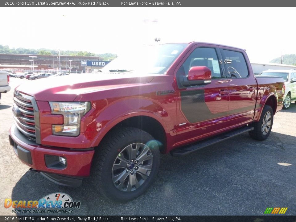 2016 Ford F150 Lariat SuperCrew 4x4 Ruby Red / Black Photo #6