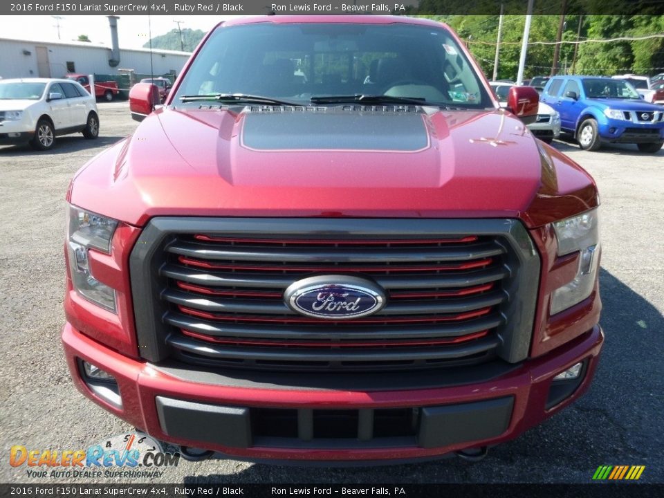 2016 Ford F150 Lariat SuperCrew 4x4 Ruby Red / Black Photo #7