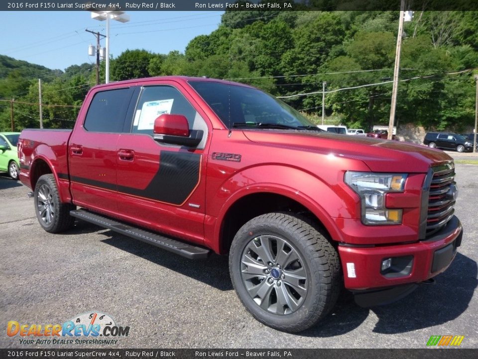 2016 Ford F150 Lariat SuperCrew 4x4 Ruby Red / Black Photo #8