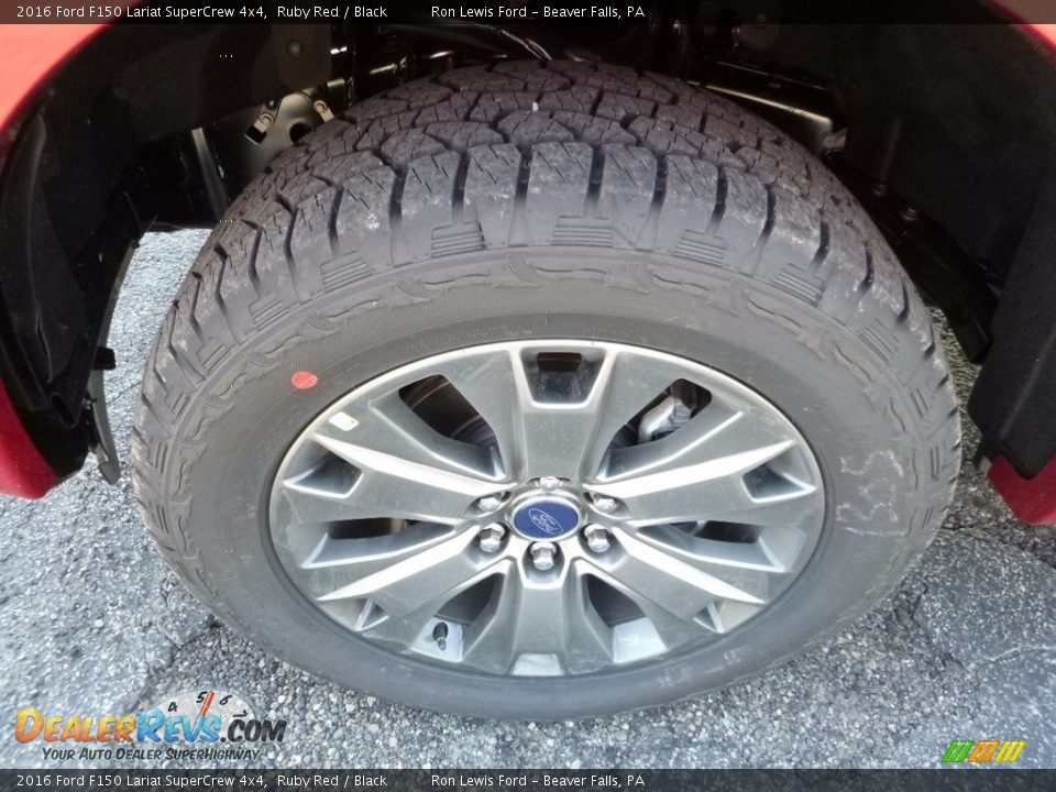 2016 Ford F150 Lariat SuperCrew 4x4 Ruby Red / Black Photo #9
