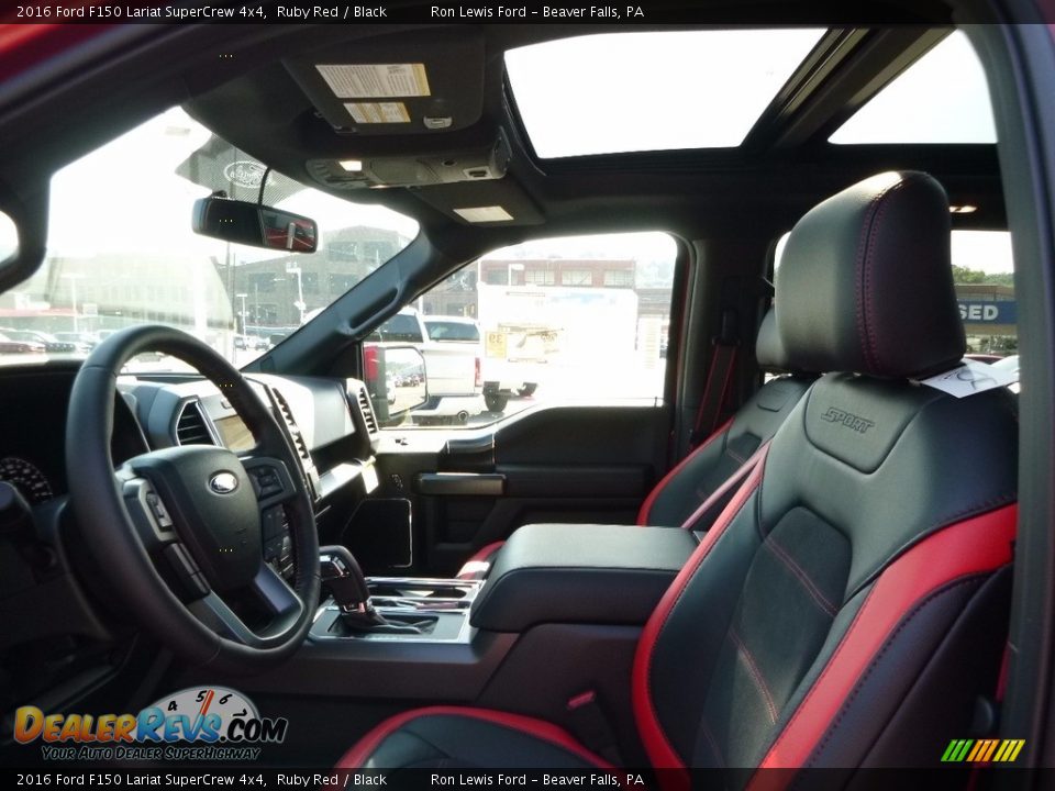 2016 Ford F150 Lariat SuperCrew 4x4 Ruby Red / Black Photo #10