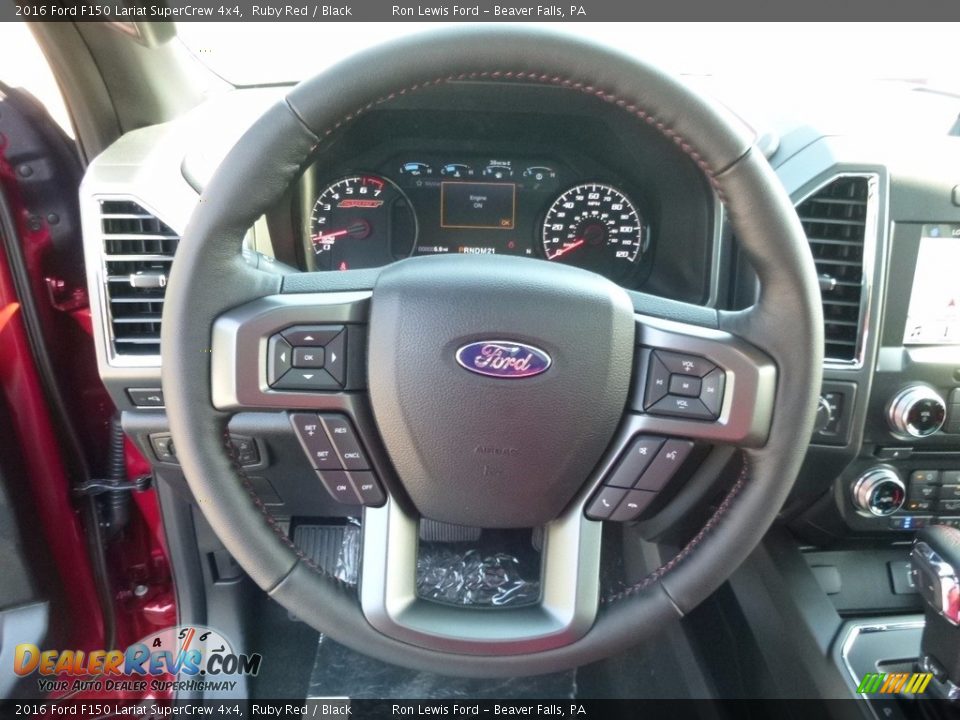 2016 Ford F150 Lariat SuperCrew 4x4 Ruby Red / Black Photo #15