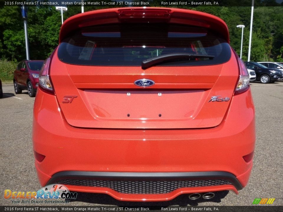 2016 Ford Fiesta ST Hatchback Molten Orange Metallic Tri-coat / ST Charcoal Black Photo #3