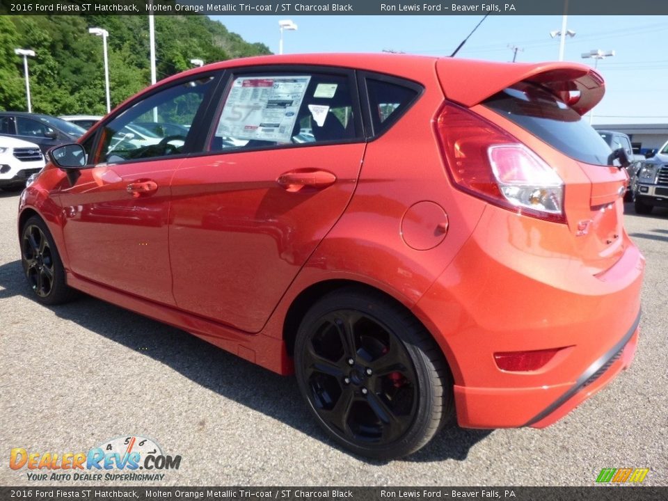 2016 Ford Fiesta ST Hatchback Molten Orange Metallic Tri-coat / ST Charcoal Black Photo #5