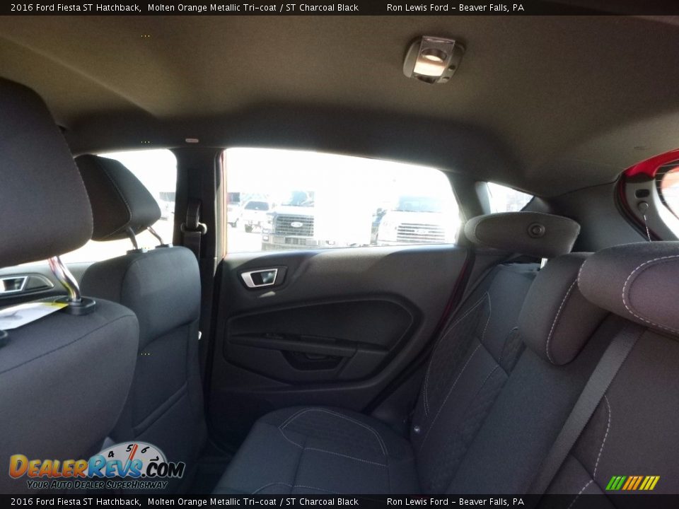 2016 Ford Fiesta ST Hatchback Molten Orange Metallic Tri-coat / ST Charcoal Black Photo #13