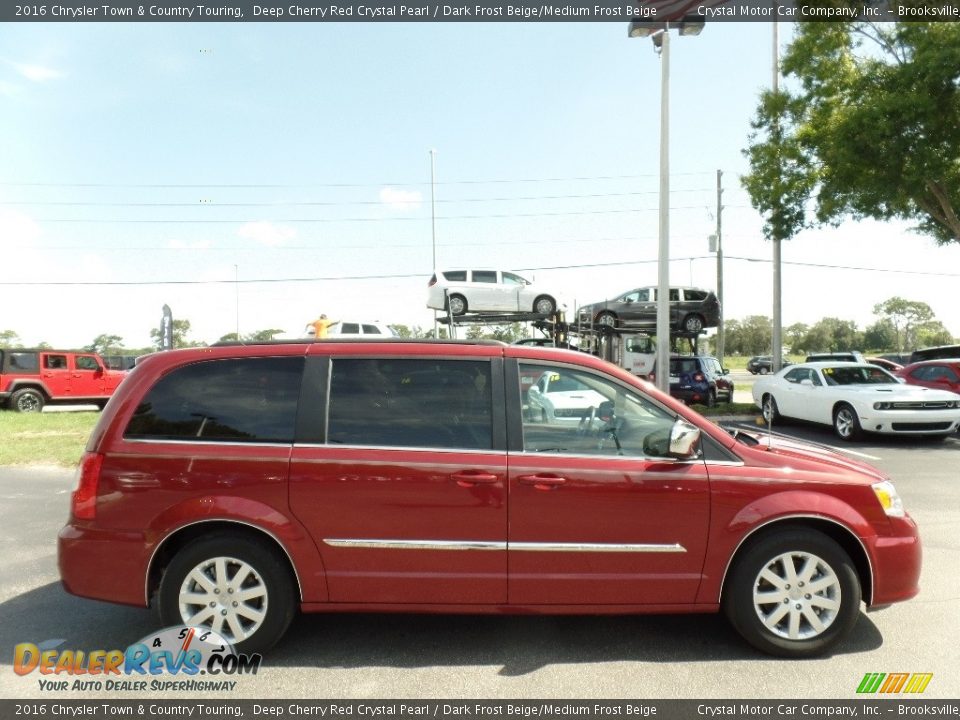 2016 Chrysler Town & Country Touring Deep Cherry Red Crystal Pearl / Dark Frost Beige/Medium Frost Beige Photo #12