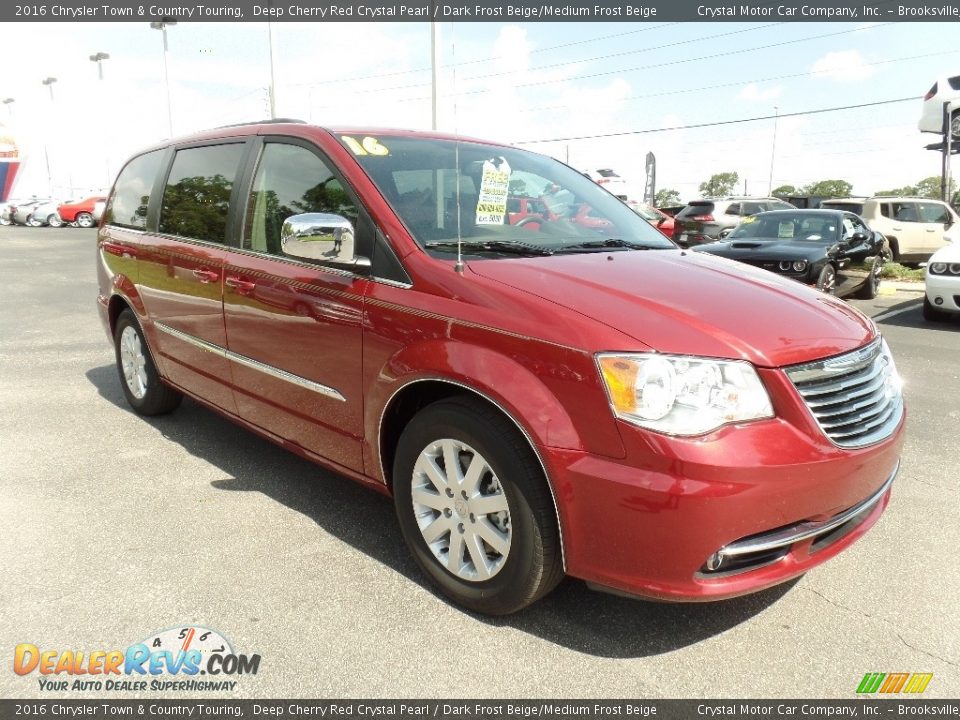 2016 Chrysler Town & Country Touring Deep Cherry Red Crystal Pearl / Dark Frost Beige/Medium Frost Beige Photo #13