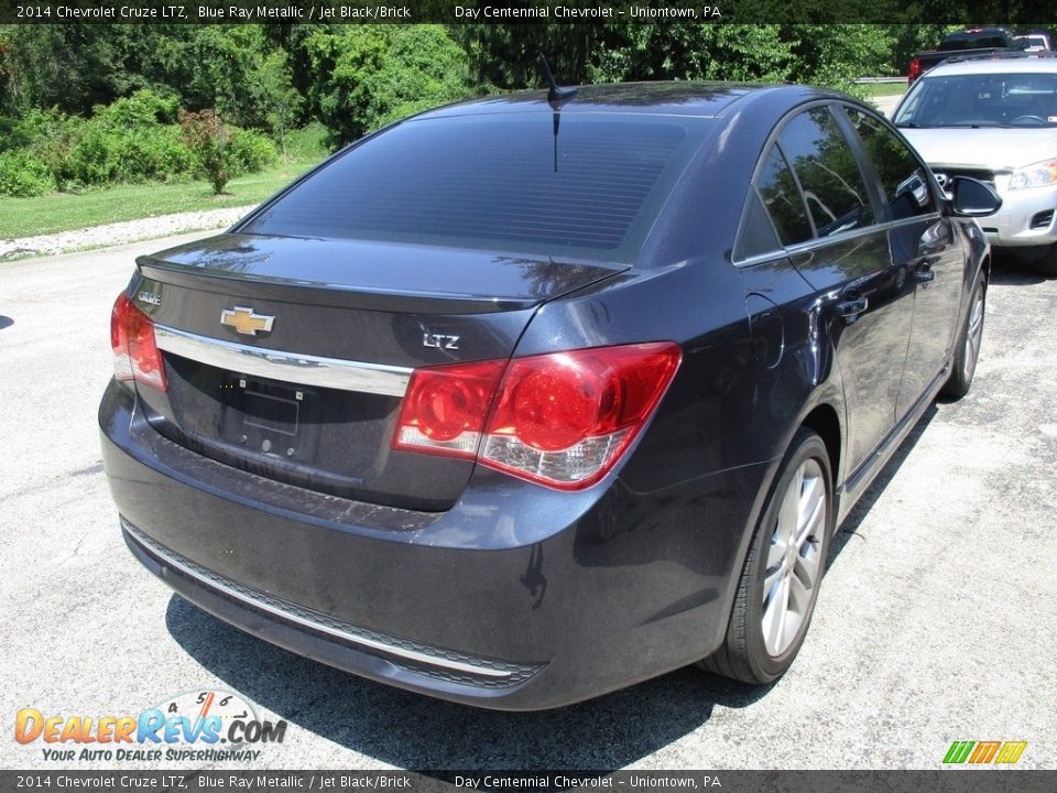 2014 Chevrolet Cruze LTZ Blue Ray Metallic / Jet Black/Brick Photo #3