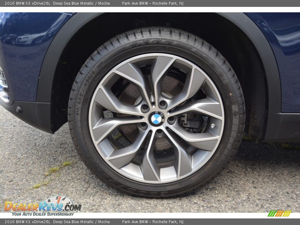 2016 BMW X3 xDrive28i Deep Sea Blue Metallic / Mocha Photo #33
