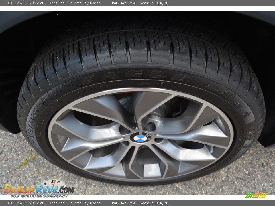 2016 BMW X3 xDrive28i Deep Sea Blue Metallic / Mocha Photo #34