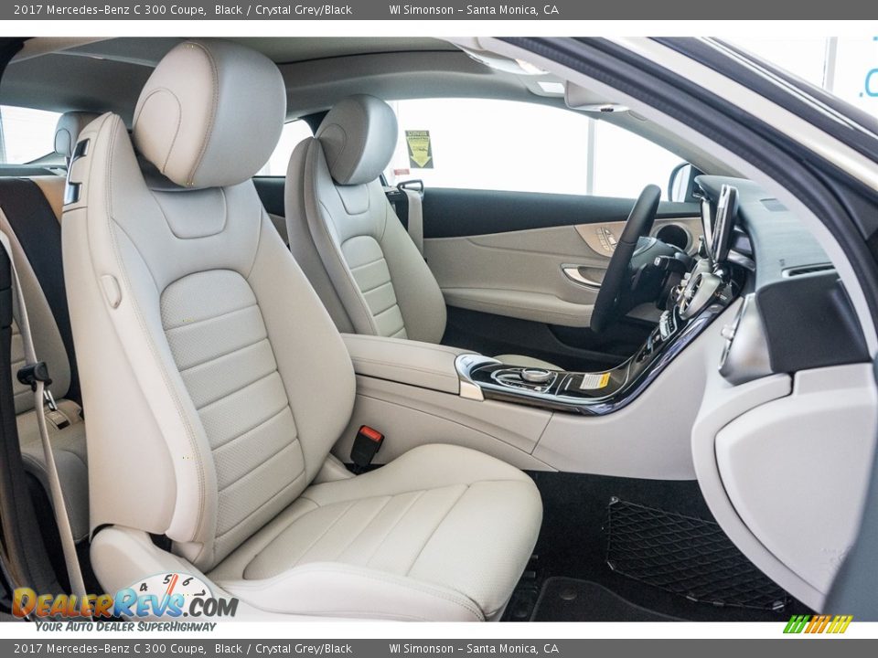2017 Mercedes-Benz C 300 Coupe Black / Crystal Grey/Black Photo #2