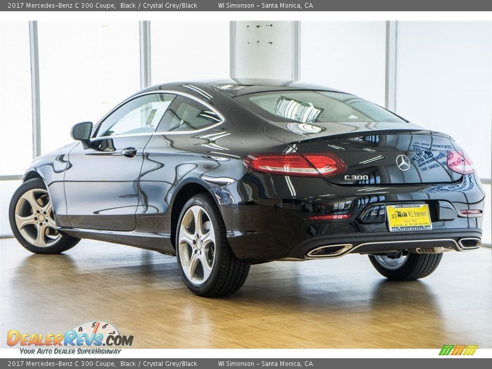 2017 Mercedes-Benz C 300 Coupe Black / Crystal Grey/Black Photo #3