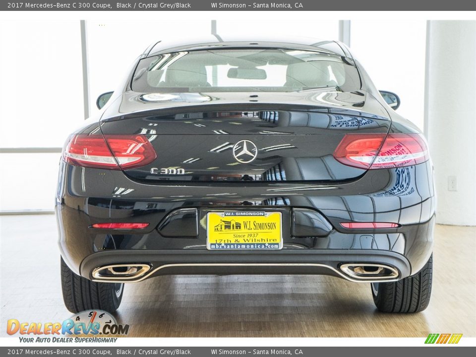2017 Mercedes-Benz C 300 Coupe Black / Crystal Grey/Black Photo #4