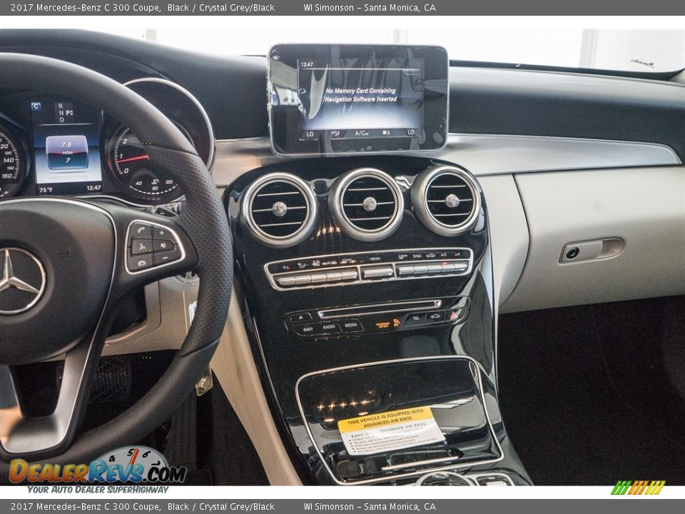 2017 Mercedes-Benz C 300 Coupe Black / Crystal Grey/Black Photo #8