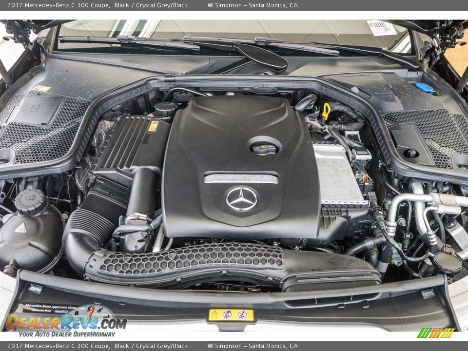 2017 Mercedes-Benz C 300 Coupe Black / Crystal Grey/Black Photo #9