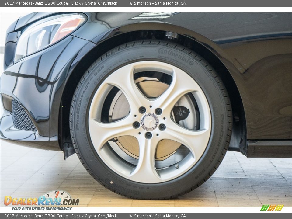 2017 Mercedes-Benz C 300 Coupe Black / Crystal Grey/Black Photo #10
