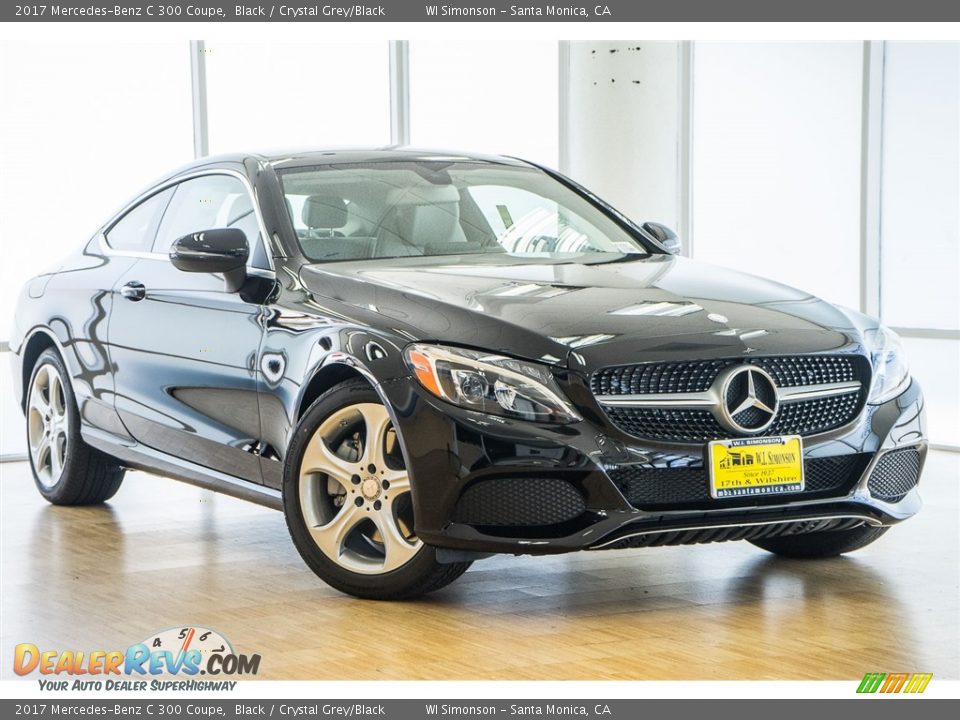 2017 Mercedes-Benz C 300 Coupe Black / Crystal Grey/Black Photo #12