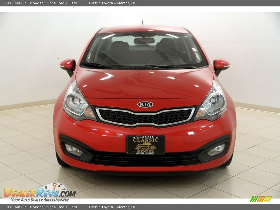 2013 Kia Rio EX Sedan Signal Red / Black Photo #2