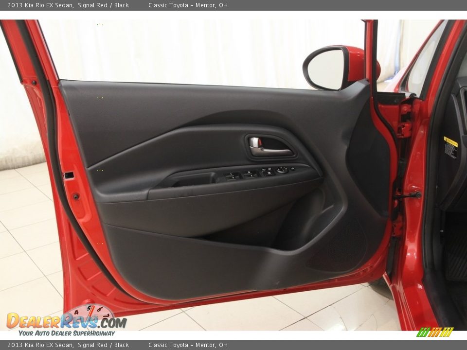 2013 Kia Rio EX Sedan Signal Red / Black Photo #4