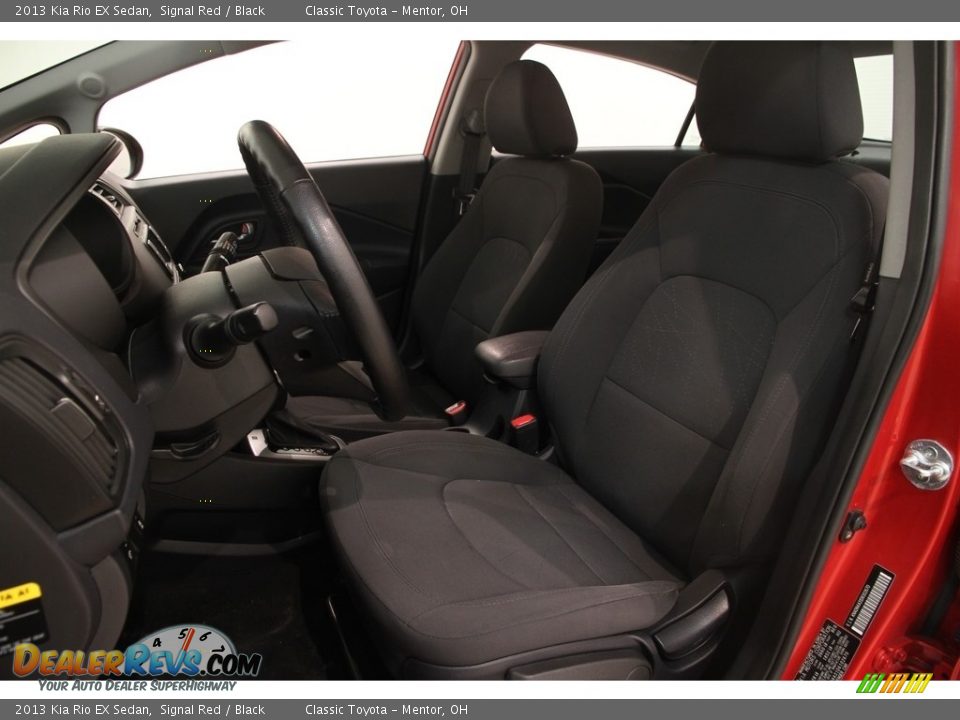2013 Kia Rio EX Sedan Signal Red / Black Photo #5