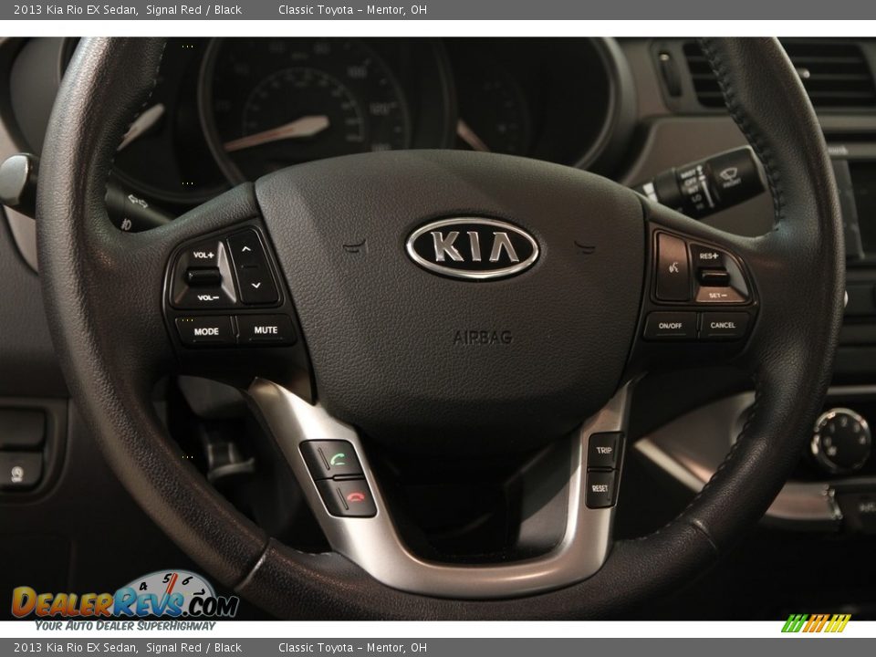 2013 Kia Rio EX Sedan Signal Red / Black Photo #6