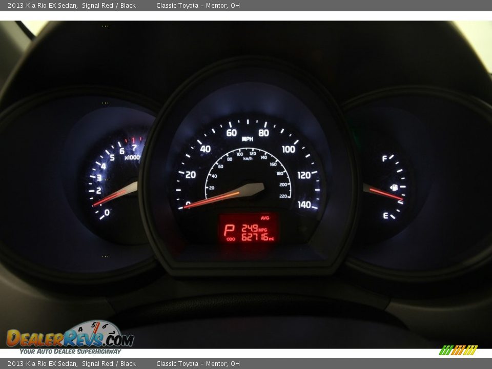 2013 Kia Rio EX Sedan Signal Red / Black Photo #7