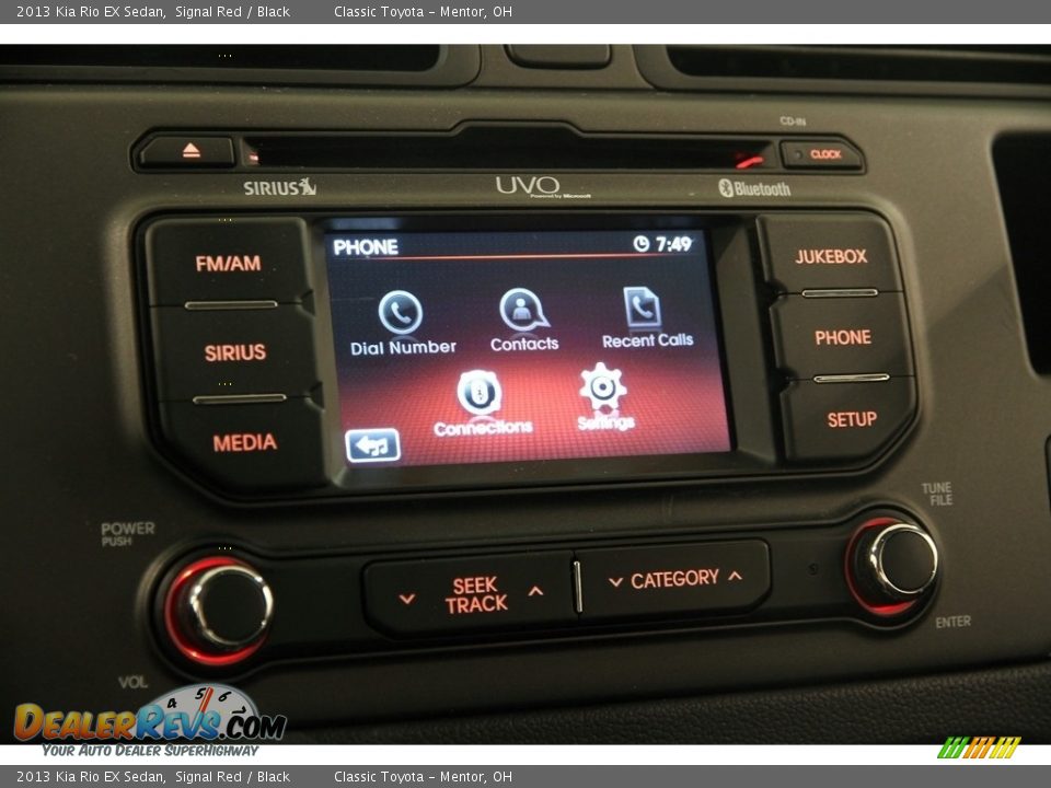 2013 Kia Rio EX Sedan Signal Red / Black Photo #10