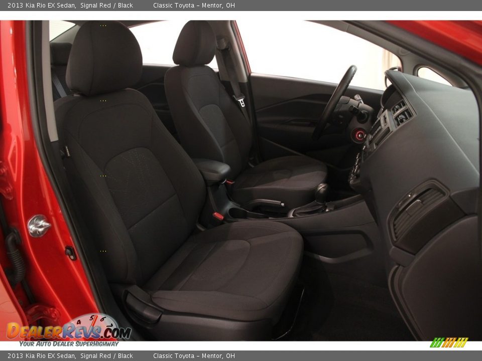 2013 Kia Rio EX Sedan Signal Red / Black Photo #13