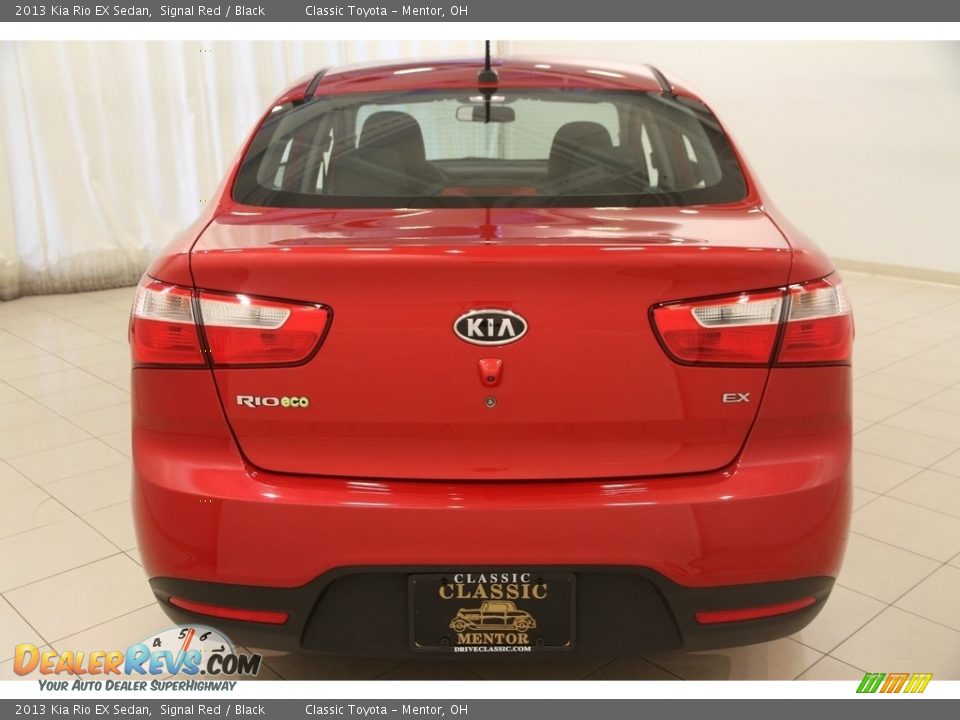 2013 Kia Rio EX Sedan Signal Red / Black Photo #16