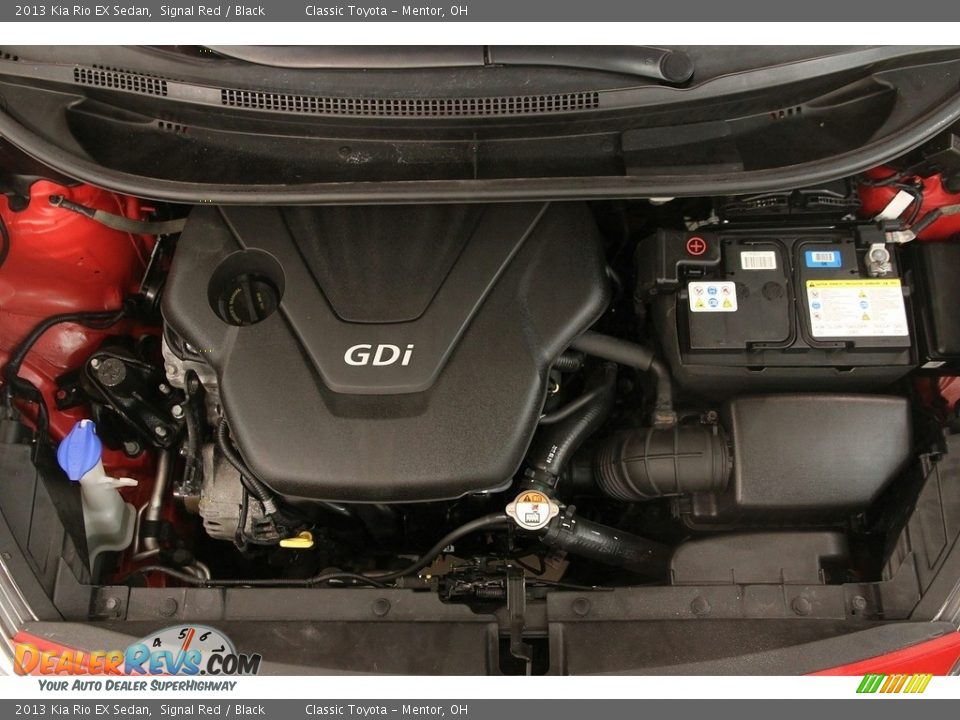 2013 Kia Rio EX Sedan Signal Red / Black Photo #17