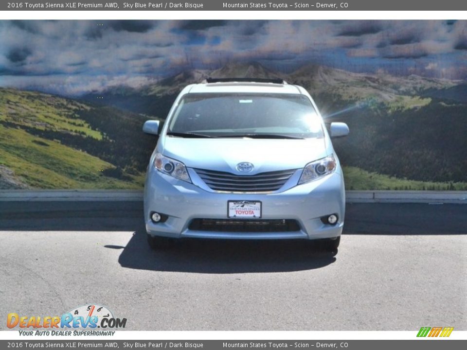 2016 Toyota Sienna XLE Premium AWD Sky Blue Pearl / Dark Bisque Photo #2