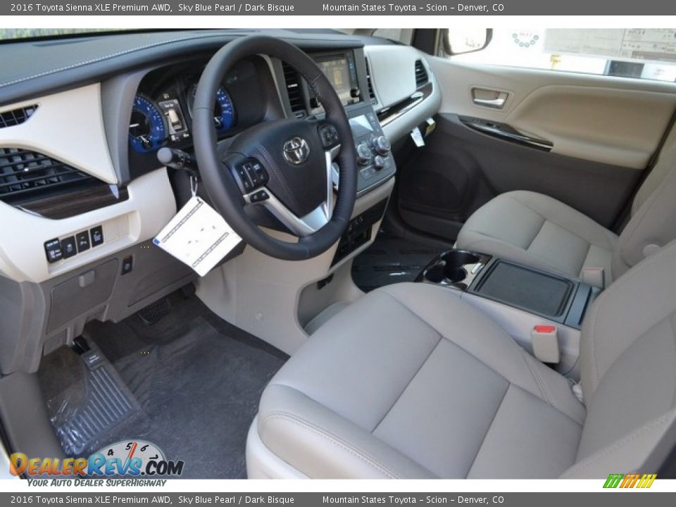 2016 Toyota Sienna XLE Premium AWD Sky Blue Pearl / Dark Bisque Photo #5