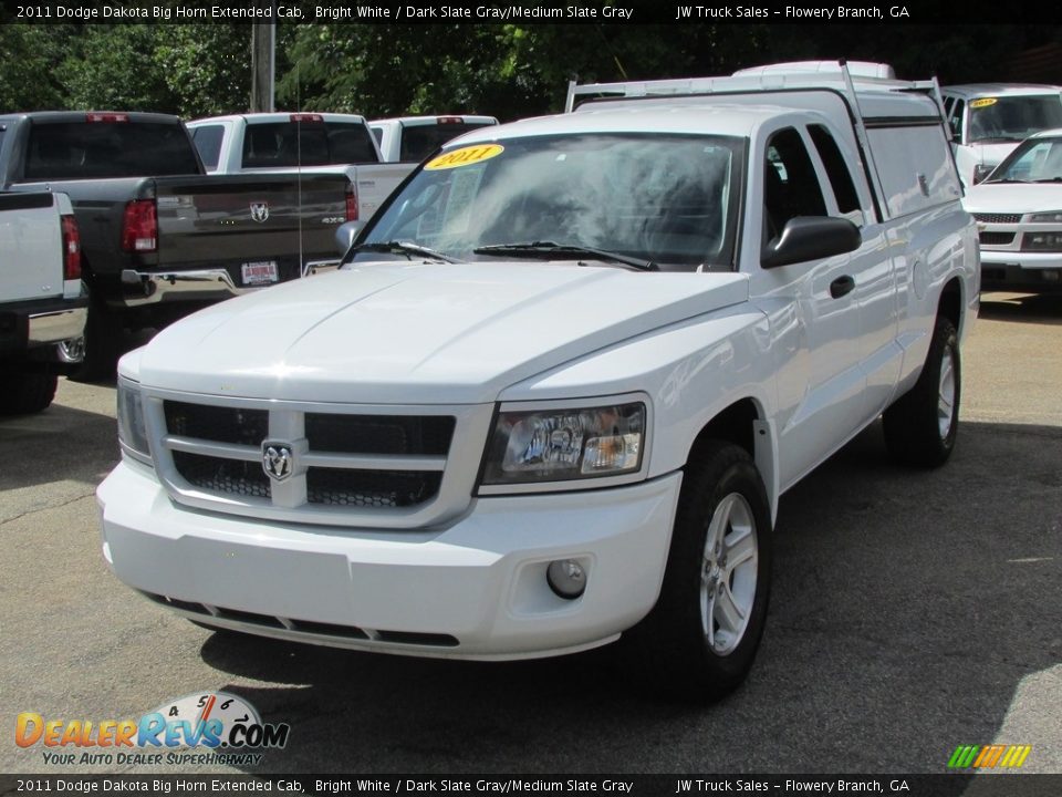 2011 Dodge Dakota Big Horn Extended Cab Bright White / Dark Slate Gray/Medium Slate Gray Photo #1