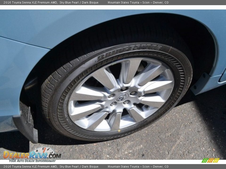 2016 Toyota Sienna XLE Premium AWD Sky Blue Pearl / Dark Bisque Photo #10