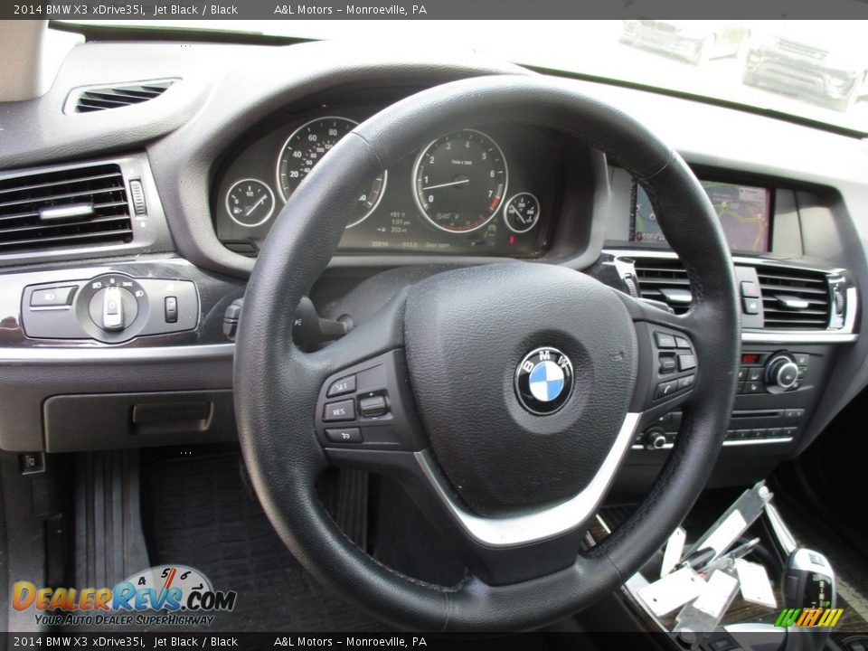 2014 BMW X3 xDrive35i Jet Black / Black Photo #15