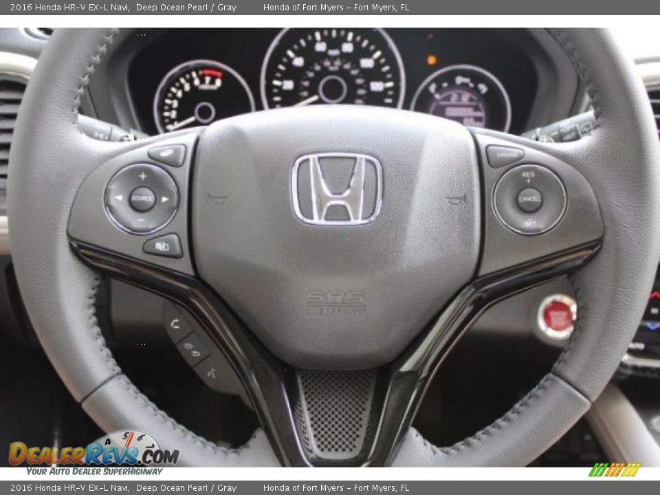 2016 Honda HR-V EX-L Navi Deep Ocean Pearl / Gray Photo #11