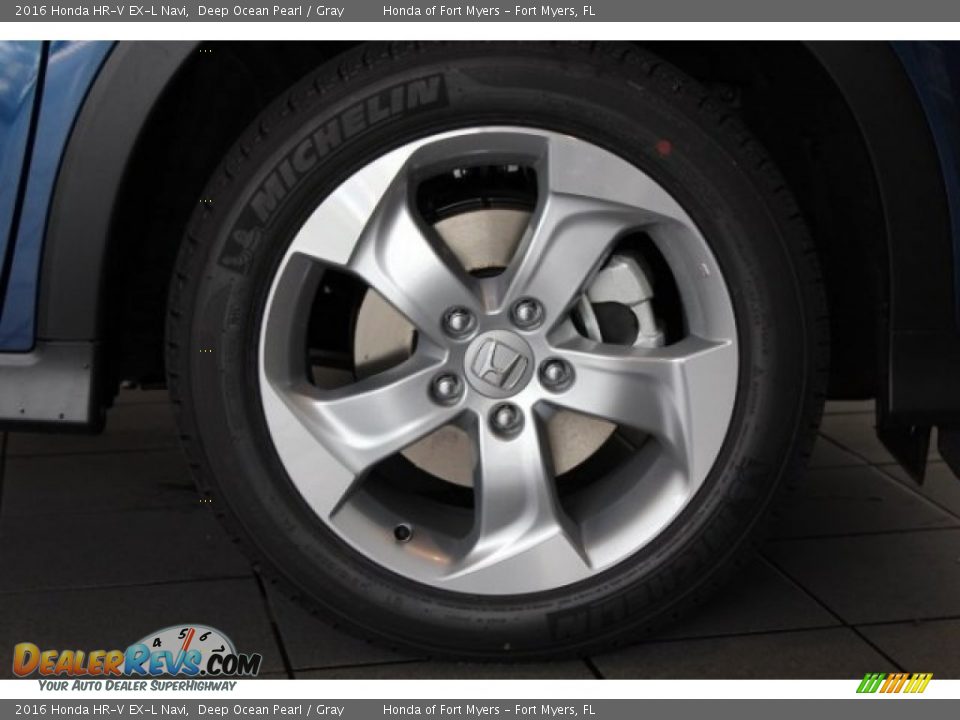 2016 Honda HR-V EX-L Navi Deep Ocean Pearl / Gray Photo #2