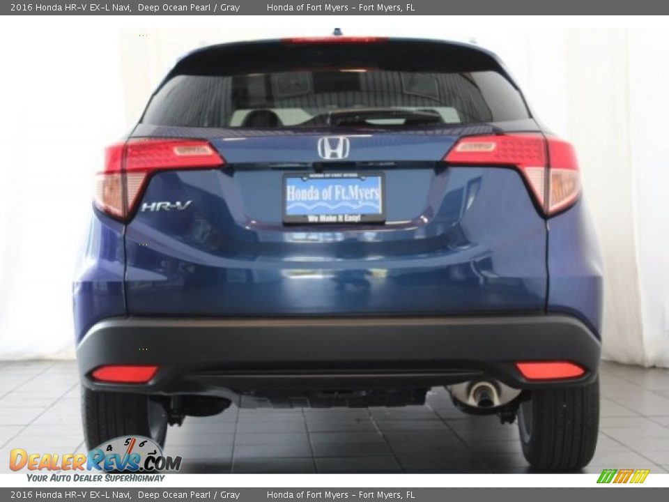 2016 Honda HR-V EX-L Navi Deep Ocean Pearl / Gray Photo #6